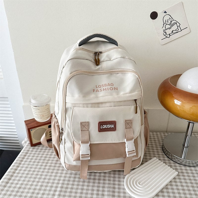 Unisex školský batoh s veľkou kapacitou 20–35L, Oxford látka, mestský minimalistický štýl, priedušné popruhy