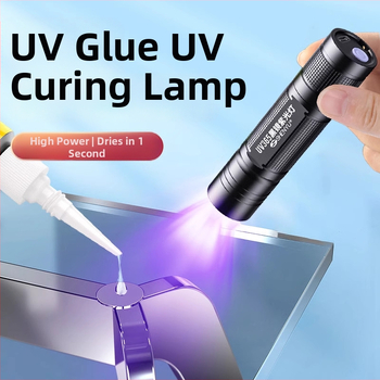 UV lampa na vytvrdzovanie lepidla 365 nm — malé LED svietidlo 5W, dobíjateľná batéria 1200 mAh, prenosné pre každodenné nosenie