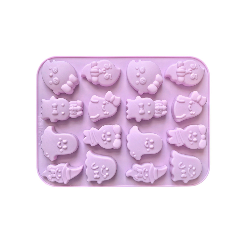 Szilikon mold 16 üreggel, 8 szellem Halloween motívummal – sütéshez, csokoládéhoz és zselékhez