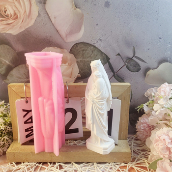 Silikonska forma za gipsane ukrase Djevice Marije i svijeće – DIY, W0220