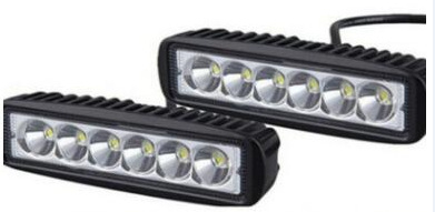 LED radna svjetiljka za auto i motocikl, 6 LED u jednom redu, 18W, 12-24V, 1200lm, 6000K, aluminijska legura