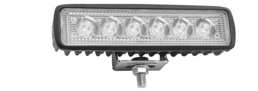 LED radna svjetiljka za auto i motocikl, 6 LED u jednom redu, 18W, 12-24V, 1200lm, 6000K, aluminijska legura