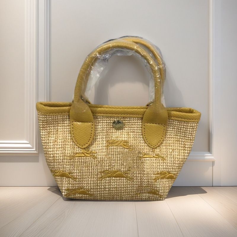 Longxiang új francia stílusú szalma mini táska, kézzel szőtt, váll- vagy crossbody pánttal, hímzett, sokoldalú