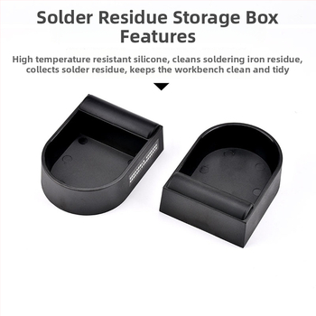 New litai Soldering Iron Tin Slag Box Cleaner in Wood Box – High-Temperature Tin Slag Cleaner for Welding Maintenance