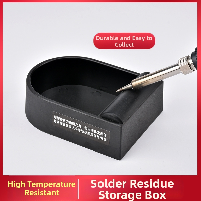 New litai Soldering Iron Tin Slag Box Cleaner in Wood Box – High-Temperature Tin Slag Cleaner for Welding Maintenance