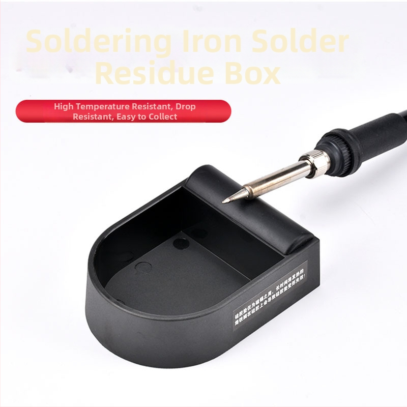 New litai Soldering Iron Tin Slag Box Cleaner in Wood Box – High-Temperature Tin Slag Cleaner for Welding Maintenance