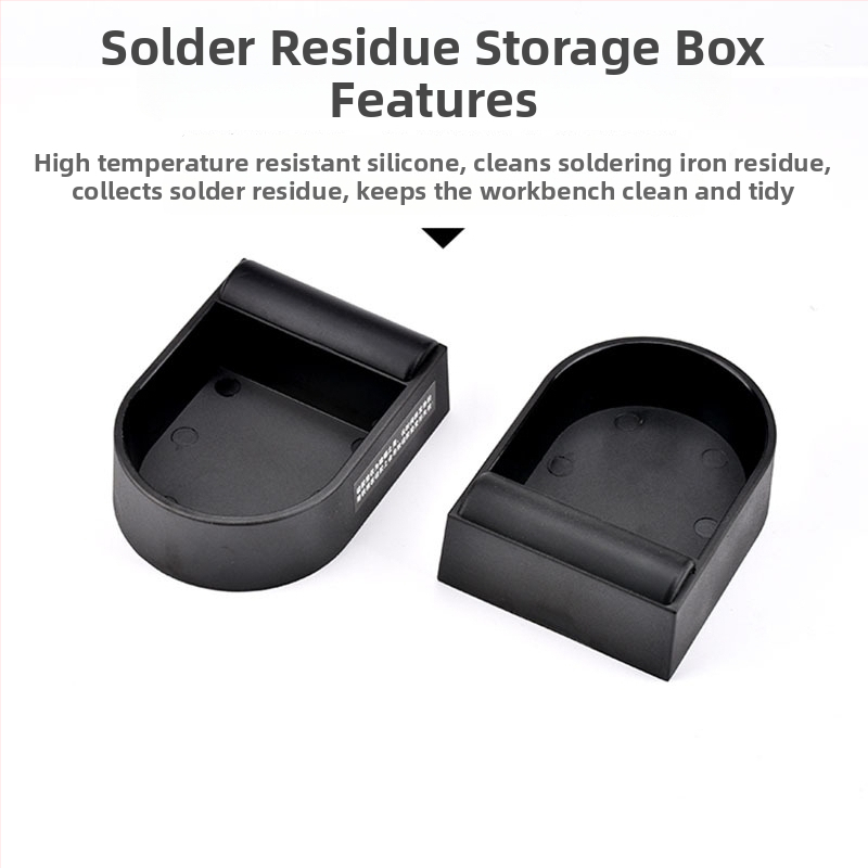 New litai Soldering Iron Tin Slag Box Cleaner in Wood Box – High-Temperature Tin Slag Cleaner for Welding Maintenance