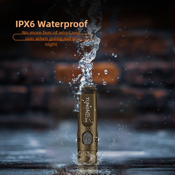 Kulcstartó LED zseblámpa, alumínium test, kézi hajtású, 10W, 350mAh, 200–500 m fénysugár-tartomány