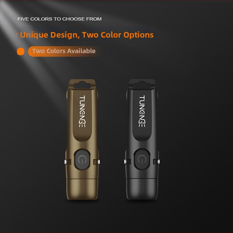 Kulcstartó LED zseblámpa, alumínium test, kézi hajtású, 10W, 350mAh, 200–500 m fénysugár-tartomány