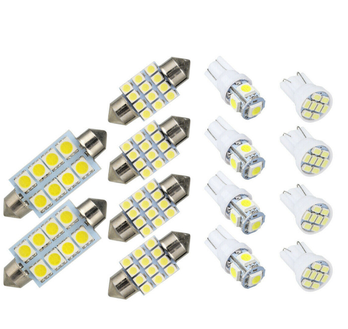 14 gab LED gaismu komplekts auto 12V IP68 5050 LED 6000K