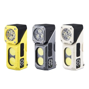 Nothing magnetska LED automobilska lampa s klipom — 4-u-1 ugaona svjetiljka, mini zaslon napajanja, 5W, LED+COB, 1800mAh, vodootporna, 240–350 lm, domet 100–200 m, tri boje