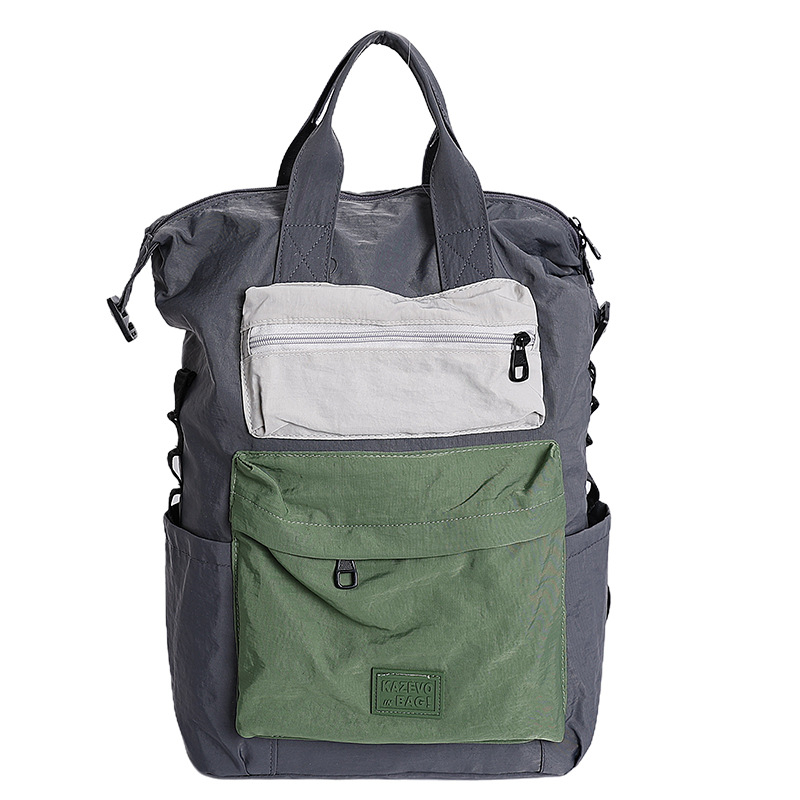 Unisex lagani ruksak s dizajnom color-block za svakodnevnu upotrebu i putovanja, kapacitet 20–35 L, kompatibilan s 13-inčnim prijenosnikom, model 2025