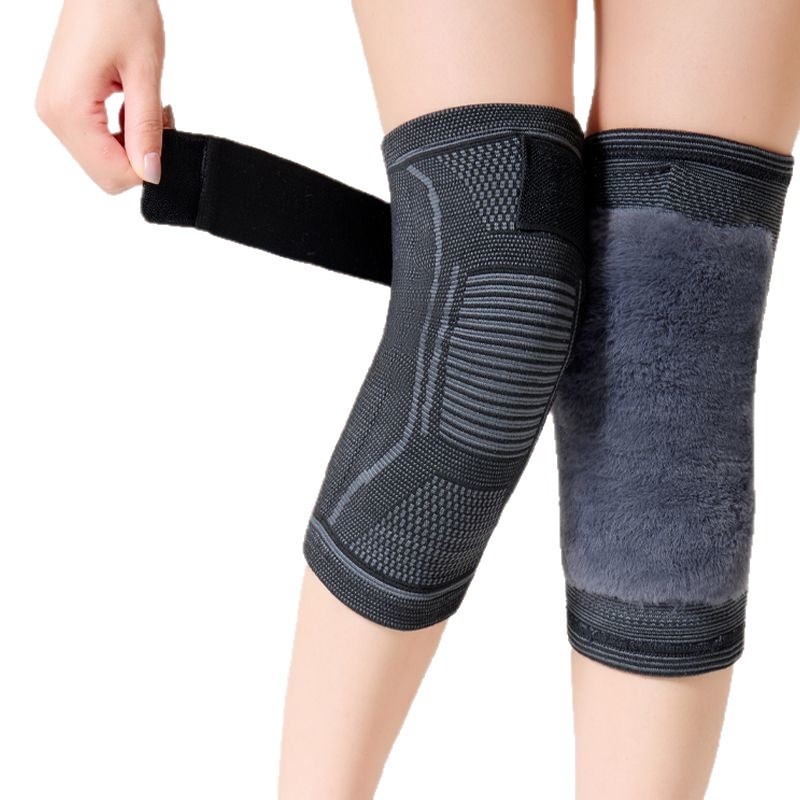 Kolenné chrániče s flísovou výstelkou z polyesterového vlákna, univerzálne použitie, hrubšie pásy proti chladu, 6-hodinové zahrievanie