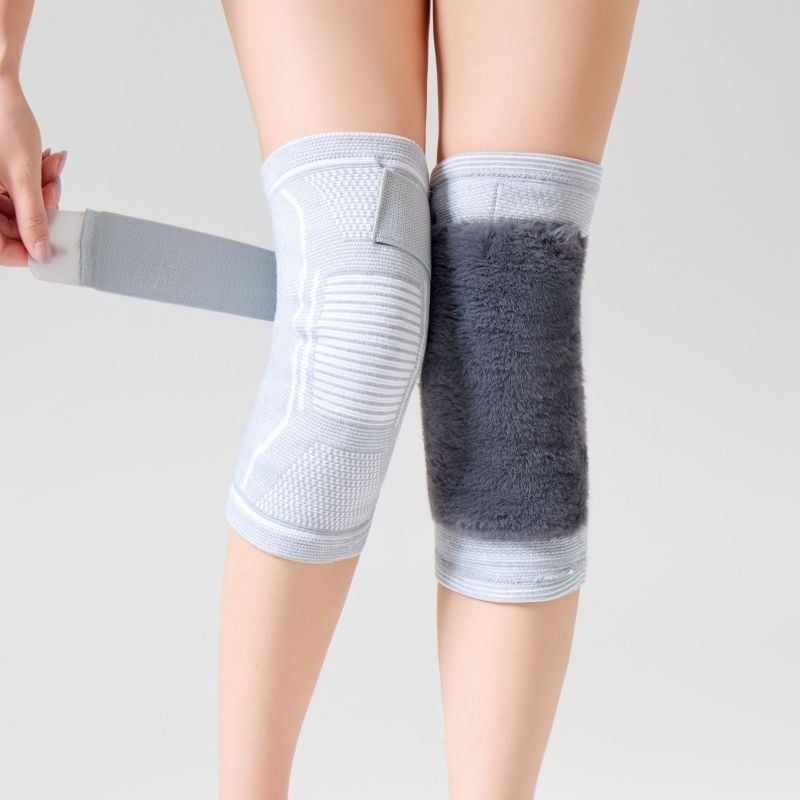 Kolenné chrániče s flísovou výstelkou z polyesterového vlákna, univerzálne použitie, hrubšie pásy proti chladu, 6-hodinové zahrievanie