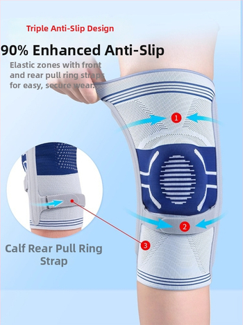 Koljeni štitnik za podršku koljena, univerzalna upotreba, poliestersko vlakno, zaštita patelle, pogodno za trčanje, vožnju bicikla, planinarenje