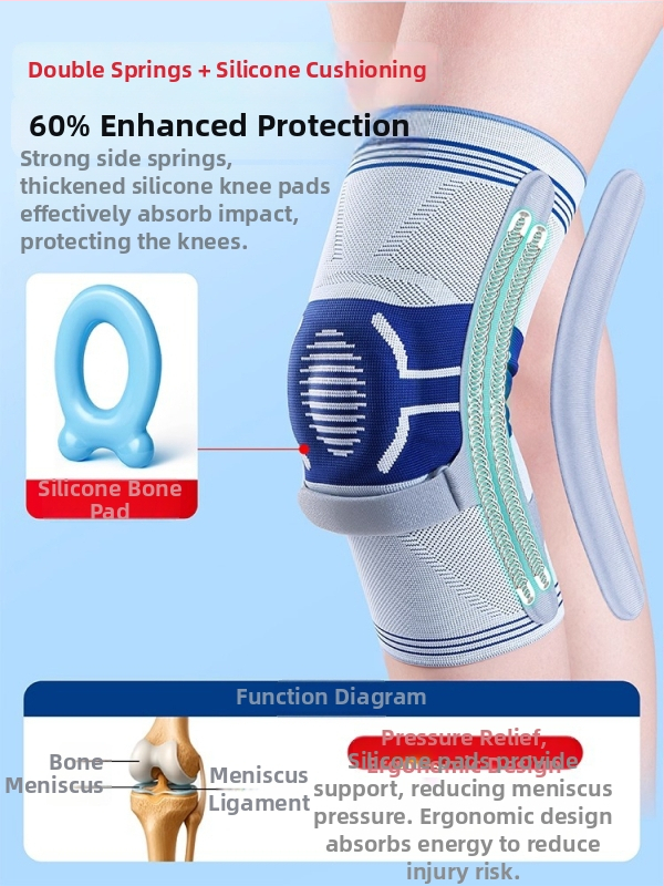 Koljeni štitnik za podršku koljena, univerzalna upotreba, poliestersko vlakno, zaštita patelle, pogodno za trčanje, vožnju bicikla, planinarenje