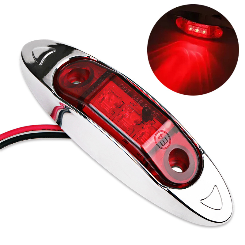 3-LED kravas automašīnas/piekabes platuma indikatoru gaismas – sānu gaisma, bremžu gaisma un brīdinājuma gaisma, 10-30V, IP67, 2W, 300LM, BD3LEDY