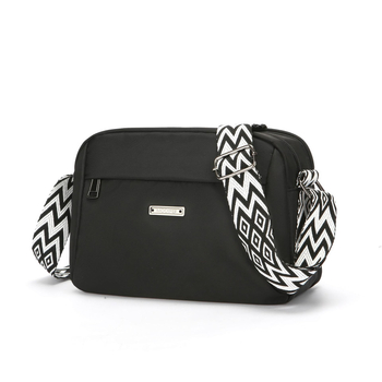 Ženska crossbody torba od najlona; horizontalni kvadratni oblik; zatvarač; Oxford podstava; laminirani unutarnji džep