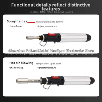 Pero-stil plinski lemilnik, 4-u-1 unutarnje grijanje, neovisni prekidač, tijelo od aluminijske legure, porijeklo Tajvan