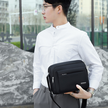 Muška crossbody torba s višestrukim pretincima, velika kapaciteta, gradski stil, Oxford tkanina