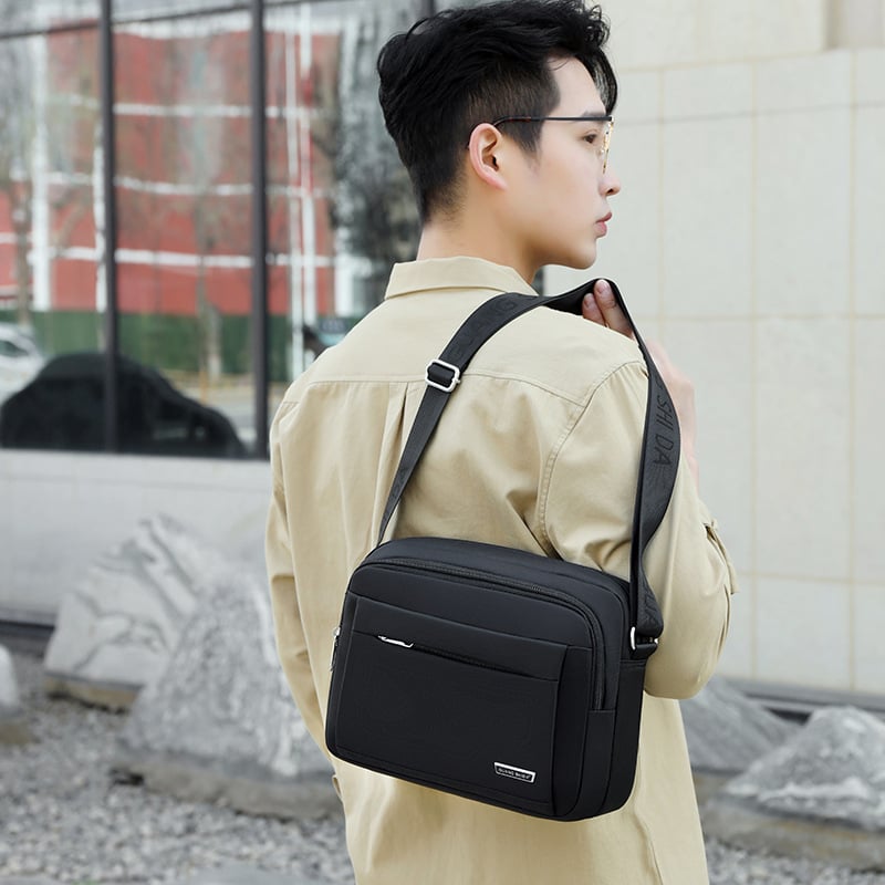 Muška crossbody torba s višestrukim pretincima, velika kapaciteta, gradski stil, Oxford tkanina