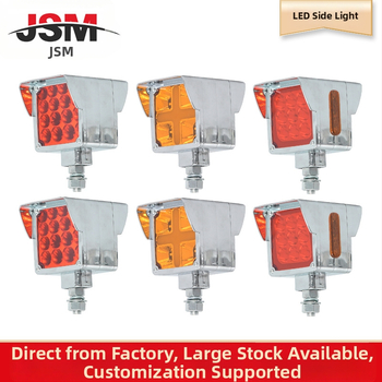 LED bočna svjetiljka za kamione, mala dvostruka kvadratna svjetiljka s rubom šešira, 24V, prilagodljivo