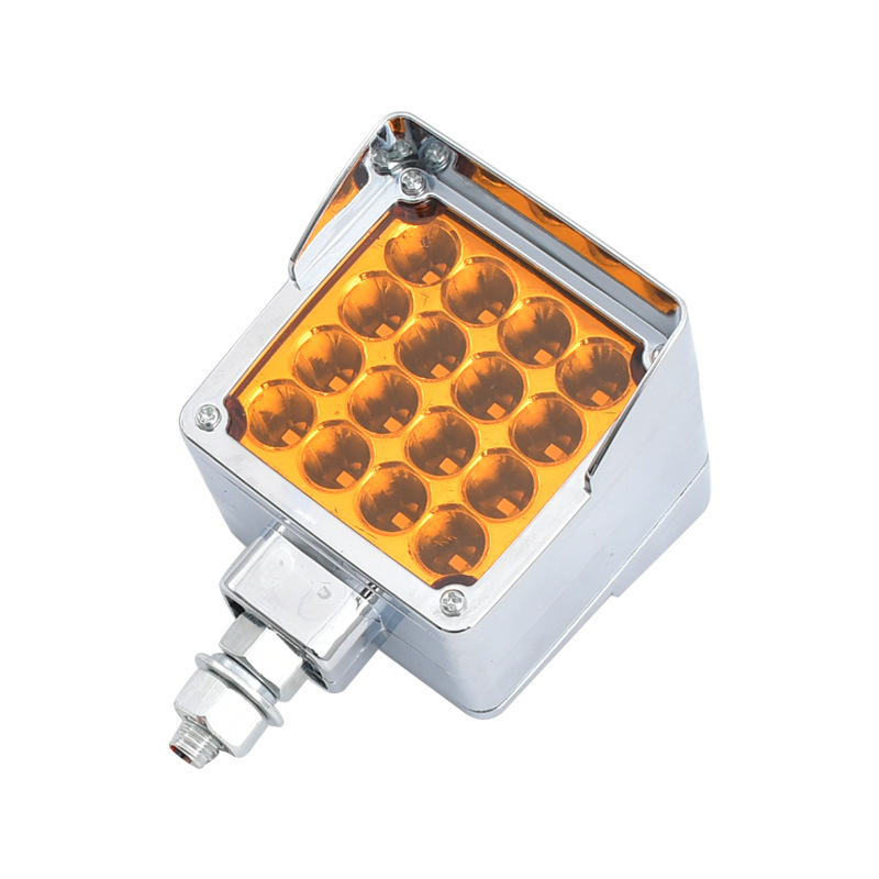 LED bočna svjetiljka za kamione, mala dvostruka kvadratna svjetiljka s rubom šešira, 24V, prilagodljivo