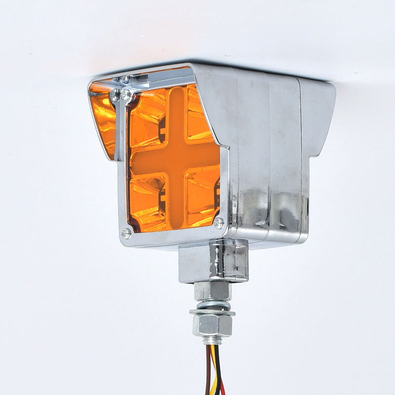LED bočna svjetiljka za kamione, mala dvostruka kvadratna svjetiljka s rubom šešira, 24V, prilagodljivo