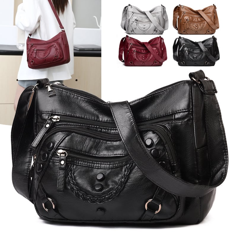 PU Mini Négyzetes Keresztpántos Táska – Cipzáras zárás, Rejtett cipzáras zseb, Poliészter bélés, Vízszintes Négyszög Forma, Tavasz 2025