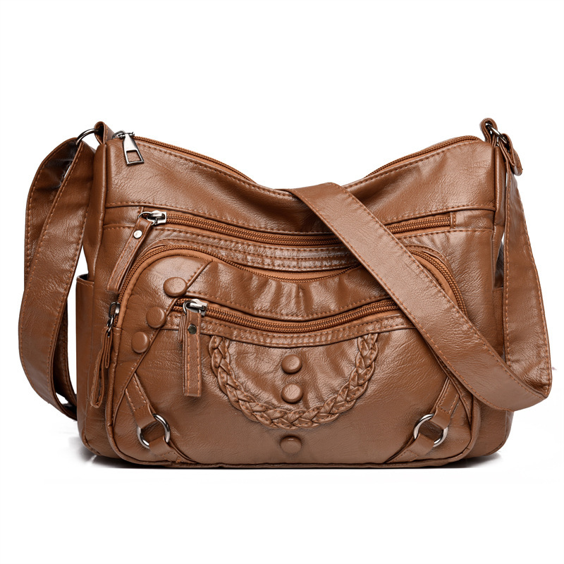 PU Mini Négyzetes Keresztpántos Táska – Cipzáras zárás, Rejtett cipzáras zseb, Poliészter bélés, Vízszintes Négyszög Forma, Tavasz 2025