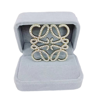 Broš od legure s dijamantnim završnim slojem, digitalni stil, unisex