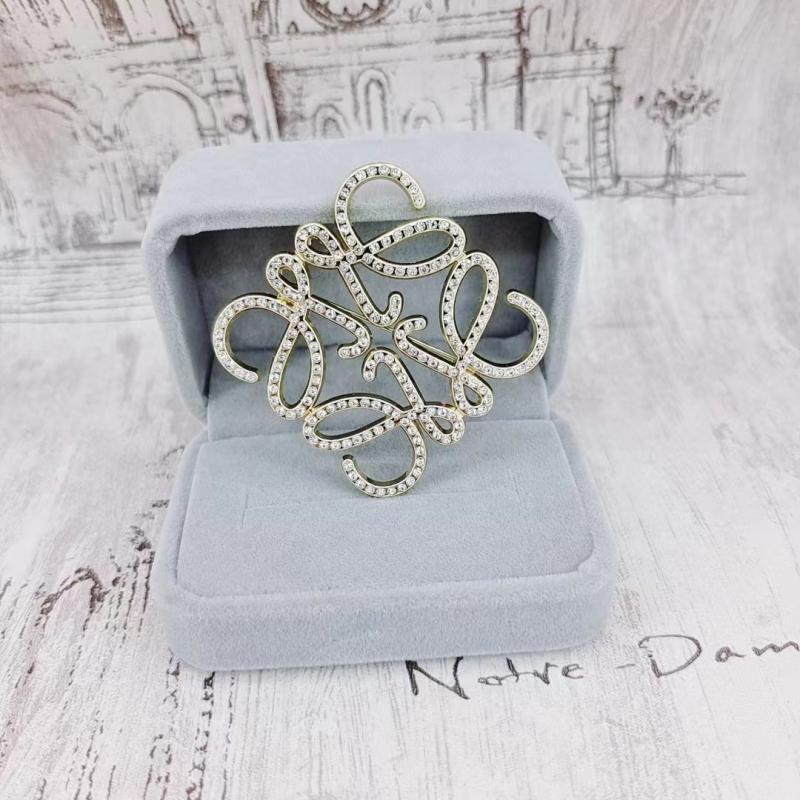 Broš od legure s dijamantnim završnim slojem, digitalni stil, unisex