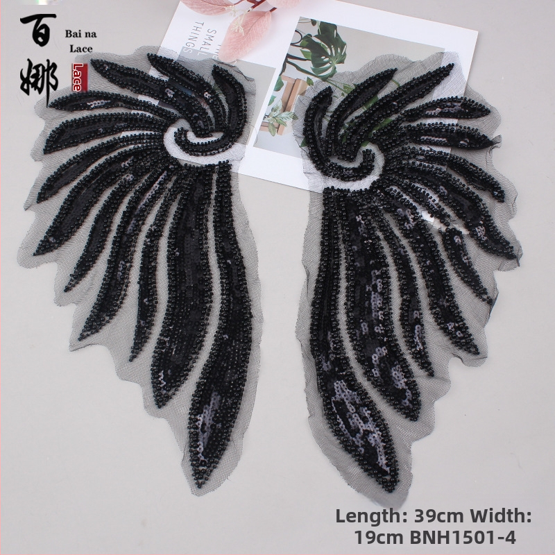 Perlų apykaklė su deimantų motyvais – rankų darbo aksesuaras DIY vestuvinėms suknelėms ir sceniniams drabužiams (Min Yu, suaugusieji, 2023 pavasaris)