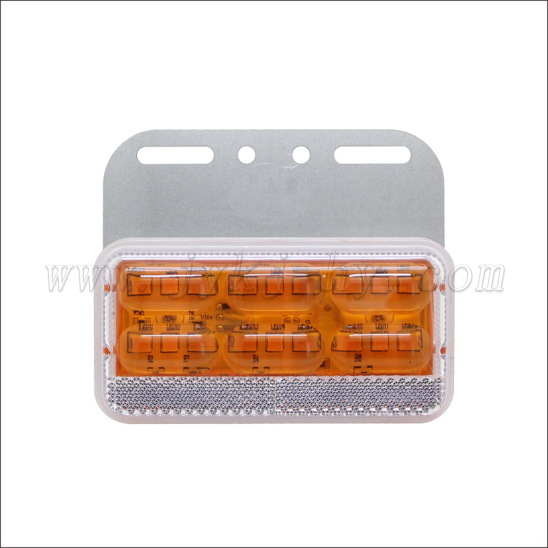 LED šoninė šviesa sunkvežimiams – 3W, 12–24V, LED šaltinis, Modelis JY-2017, tarnavimo laikas 50000 h; tinkama kravas automobiliams, priekaboms ir RV