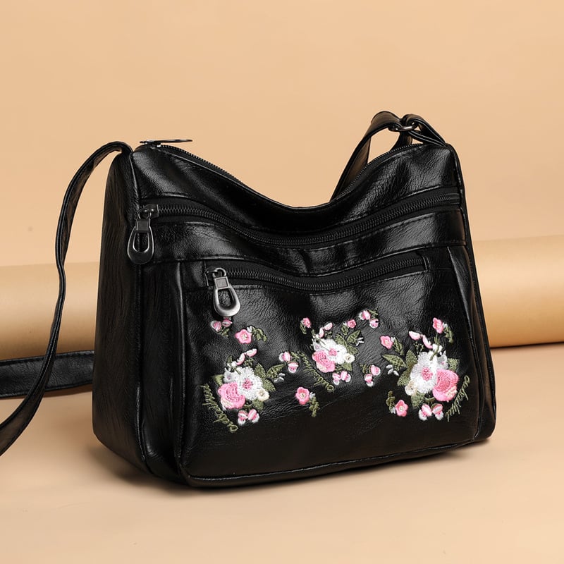 Prešivana PU kožna crossbody torba, meka tekstura, velika kapacitet, zatvaranje na zip, unutarnji džep s zipom i džep za dokumente, podstava od poliestera, horizontalni kvadratni oblik, dvostruke naramenice, proljeće 2025