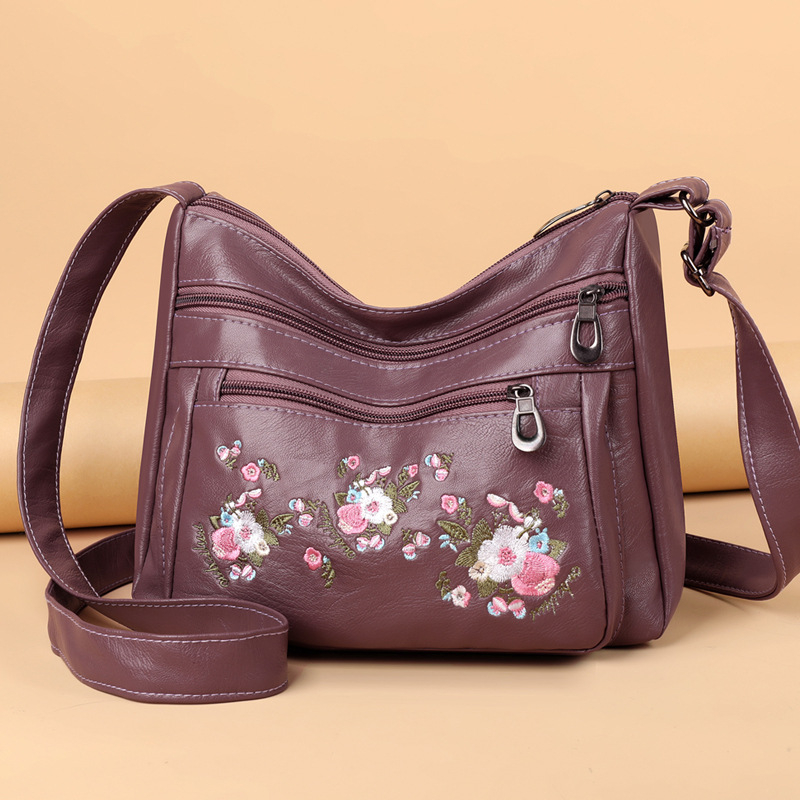 Prešivana PU kožna crossbody torba, meka tekstura, velika kapacitet, zatvaranje na zip, unutarnji džep s zipom i džep za dokumente, podstava od poliestera, horizontalni kvadratni oblik, dvostruke naramenice, proljeće 2025