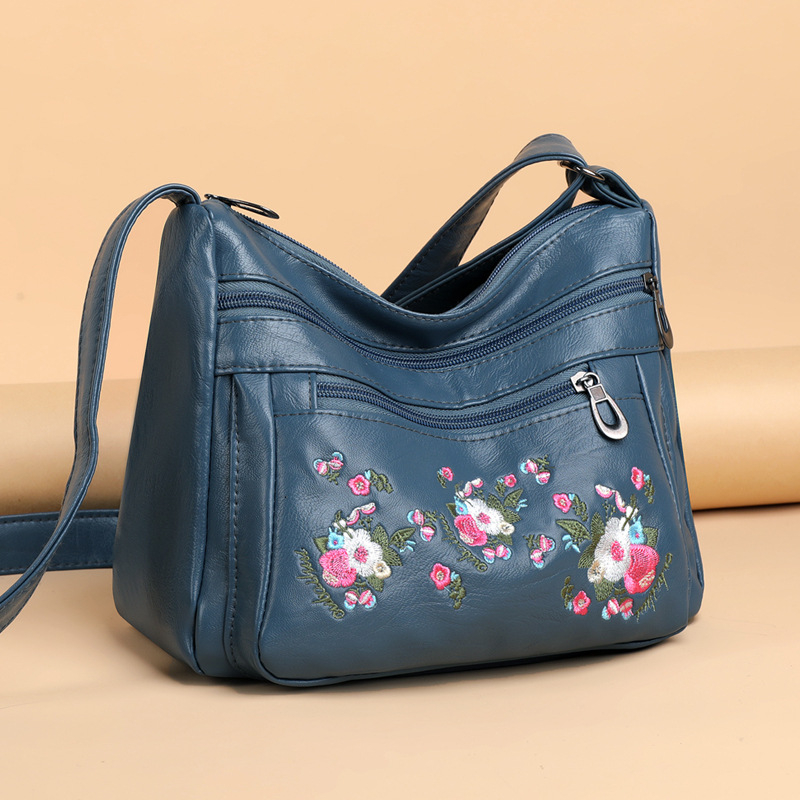 Prešivana PU kožna crossbody torba, meka tekstura, velika kapacitet, zatvaranje na zip, unutarnji džep s zipom i džep za dokumente, podstava od poliestera, horizontalni kvadratni oblik, dvostruke naramenice, proljeće 2025