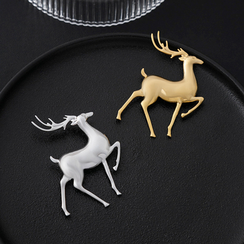 Broš u obliku životinje od nehrđajućeg čelika, elektropliranje, Qinghe Jewelry