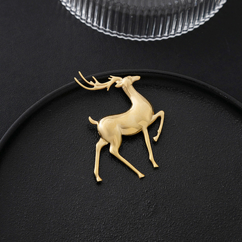 Broš u obliku životinje od nehrđajućeg čelika, elektropliranje, Qinghe Jewelry