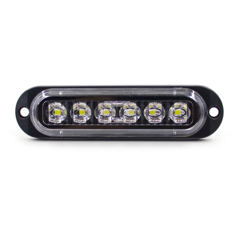 6-LED kravas automašīnas sānu gaisma — IP67 ūdensnoturīga, 10-30V, LED 3W, 7000–9000K