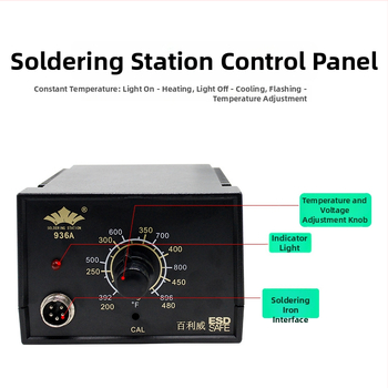 936A Lodēšanas stacija ar konstantu temperatūru – regulējama temperatūra, rūpniecisks līmenis, 220V, 2,8 kg