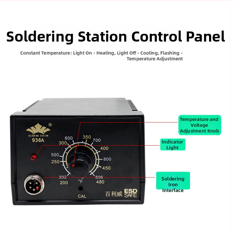 936A Lodēšanas stacija ar konstantu temperatūru – regulējama temperatūra, rūpniecisks līmenis, 220V, 2,8 kg