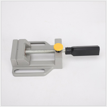 Derékszögű bilincs lapos szájú, egykezes asztali rögzítő fogó fa- és hegesztési felhasználásra, alumínium kivitel, robbanásbiztos, kompakt kialakítás