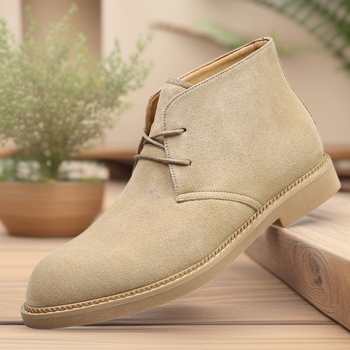 Мартин ботинки от набук кожа, гумирана подметка, средно високи, с връзки, зимен модел