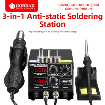 Gordak 868D karstā gaisa lodēšanas stacija – elektronikas lodēšanai, svars 2.92