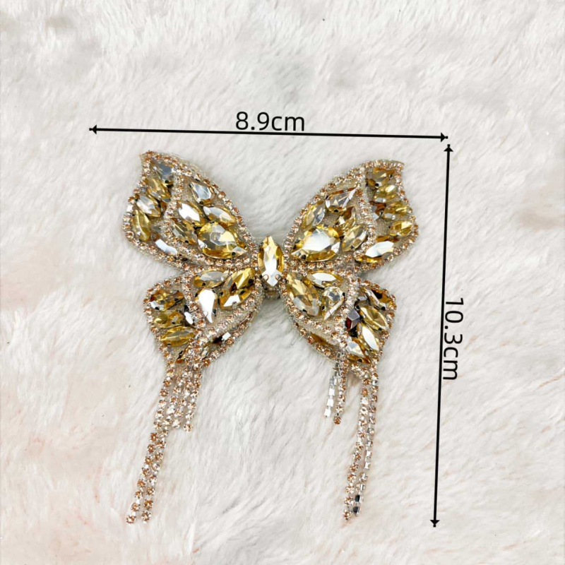 DIY dodaci – staklo/glazura, inlay, motiv leptir, podrijetlo Guangdong, brend Xinhe Sheng