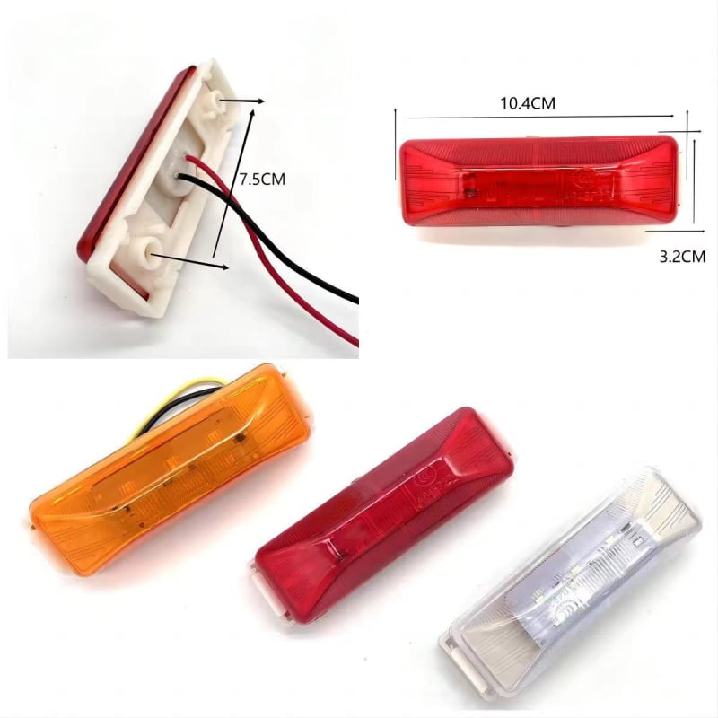 LED bočno svjetlo za teška vozila • 12–24V • 5W • ABS • Model: Sany Heavy Industry Width Indicator Light • Pogodno za poluprikolicu, cisternu, miješalicu i posebna vozila
