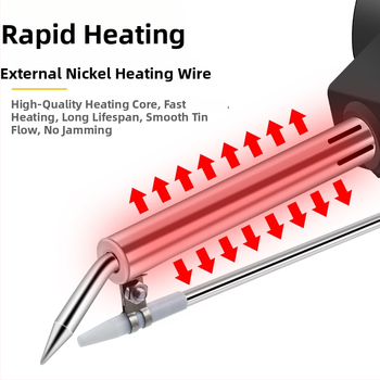 Kāju pedāļa lodēšanas pistole ar ārējo apkuri, 80W