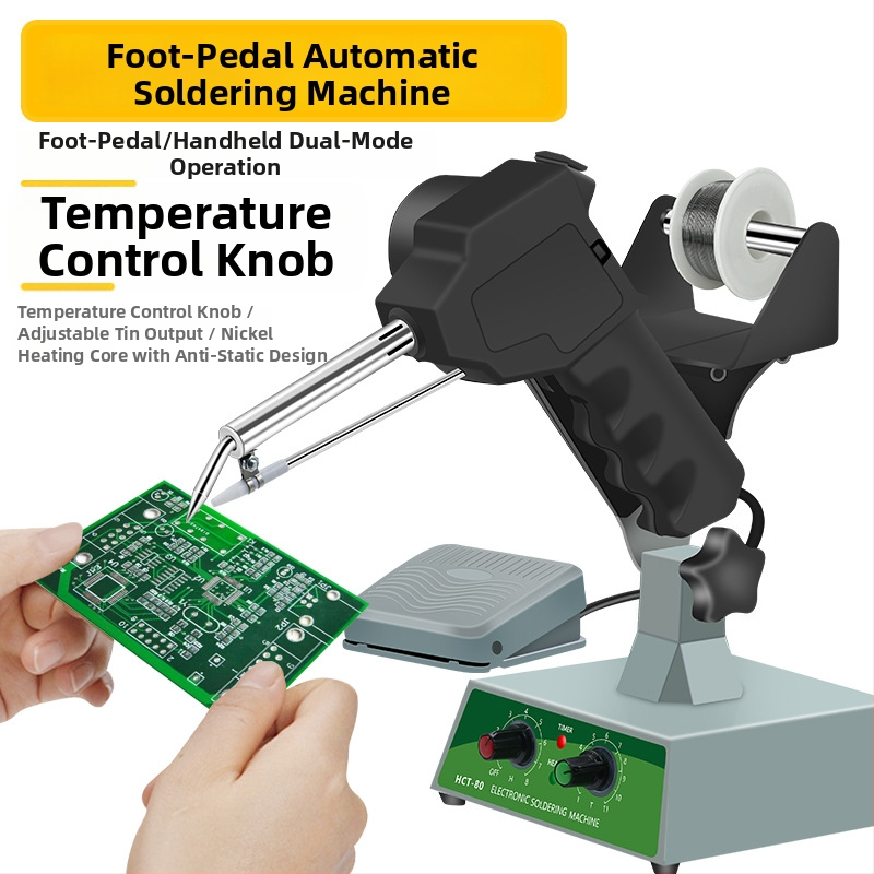 Kāju pedāļa lodēšanas pistole ar ārējo apkuri, 80W