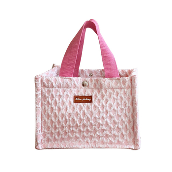 Torba za ručak – platno, vodoravni kvadratni oblik, kopča, unutarnje pregrade, Urban Simplicity stil